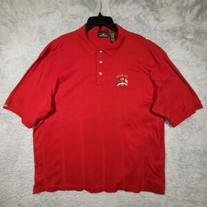 Antigua Mens XXL Red Ryder Cup The K Club Performance Golf Polo Shirt Textured